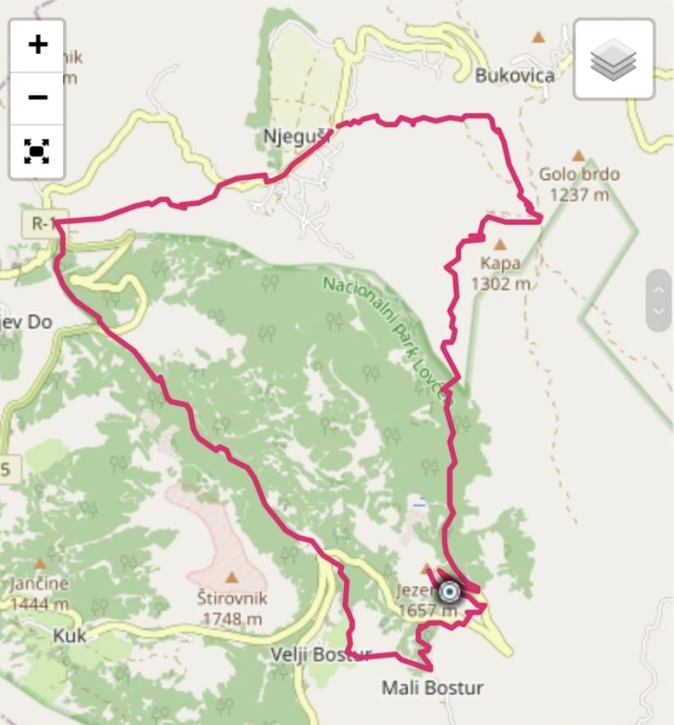 Route Lovcen National Park