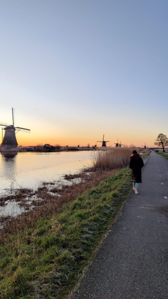 Kinderdijk wandeling vroeg