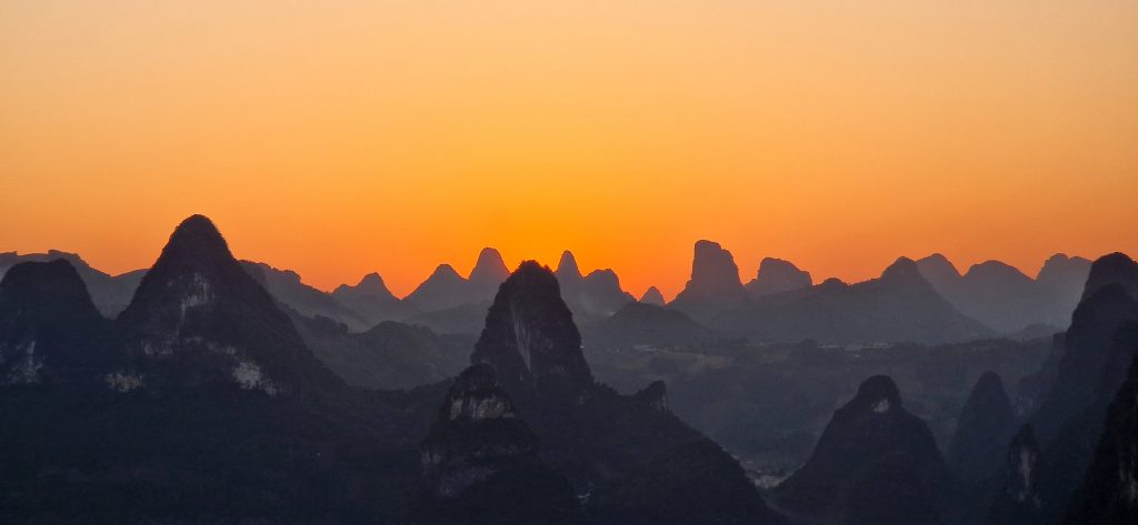 Zonsondergang Yangshuo